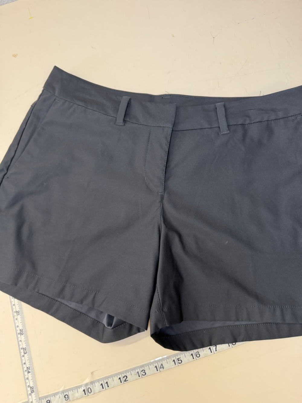 Nike Women's Dark Navy Belt-Loop Athletic Shorts